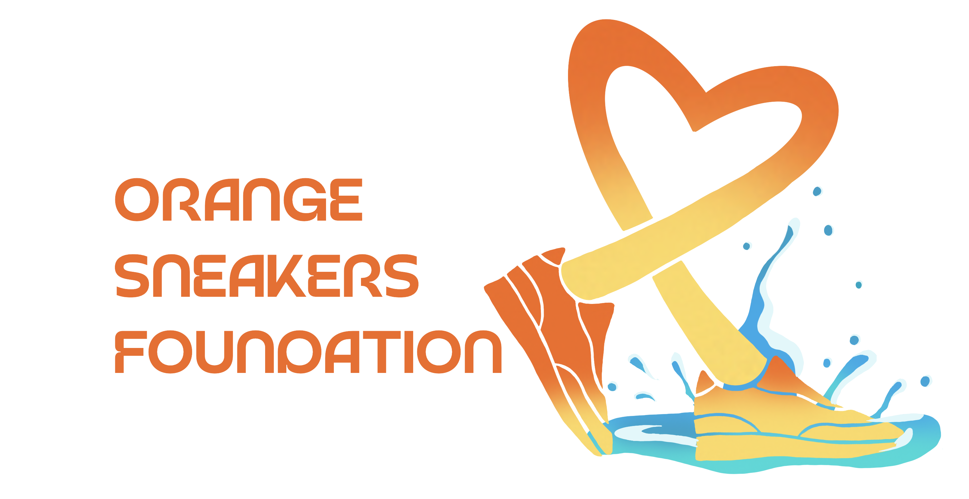 A black background with orange and yellow letters.