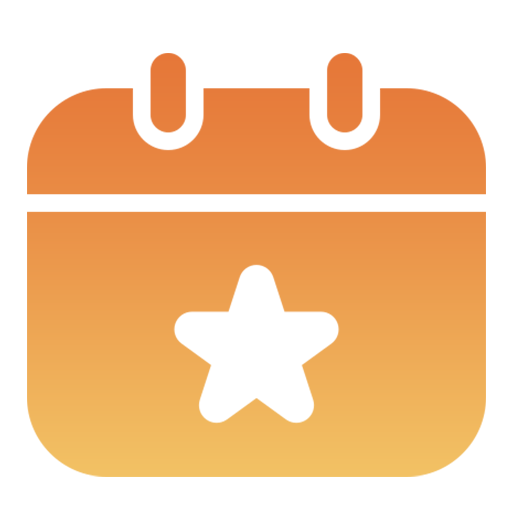A star is on the calendar icon.